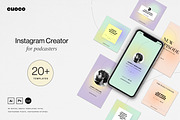 Podcast Instagram Creator Template, a Social Media Template by Cuoco (Thumbnail 1 of 14)