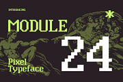 Module 24 - 8Bit Tech Font, a Sans Serif Font by HipFonts (Thumbnail 1 of 10)