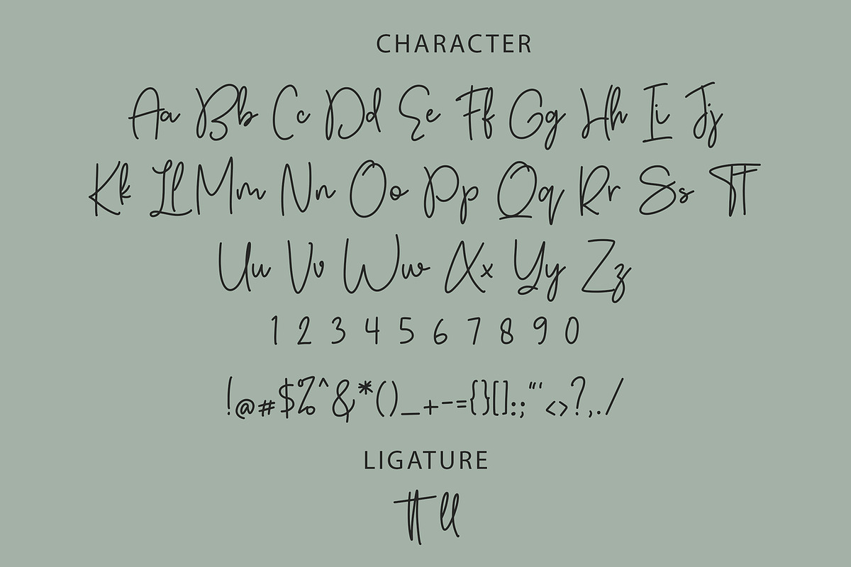Autumn Fairy Signature Monoline Font, a Script Font by Giant Design (Photo 10 of 10)