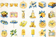 Lemon Clipart Summer Fashion Cottage, an Illustration by Libby Wishes (Thumbnail 2 of 9)