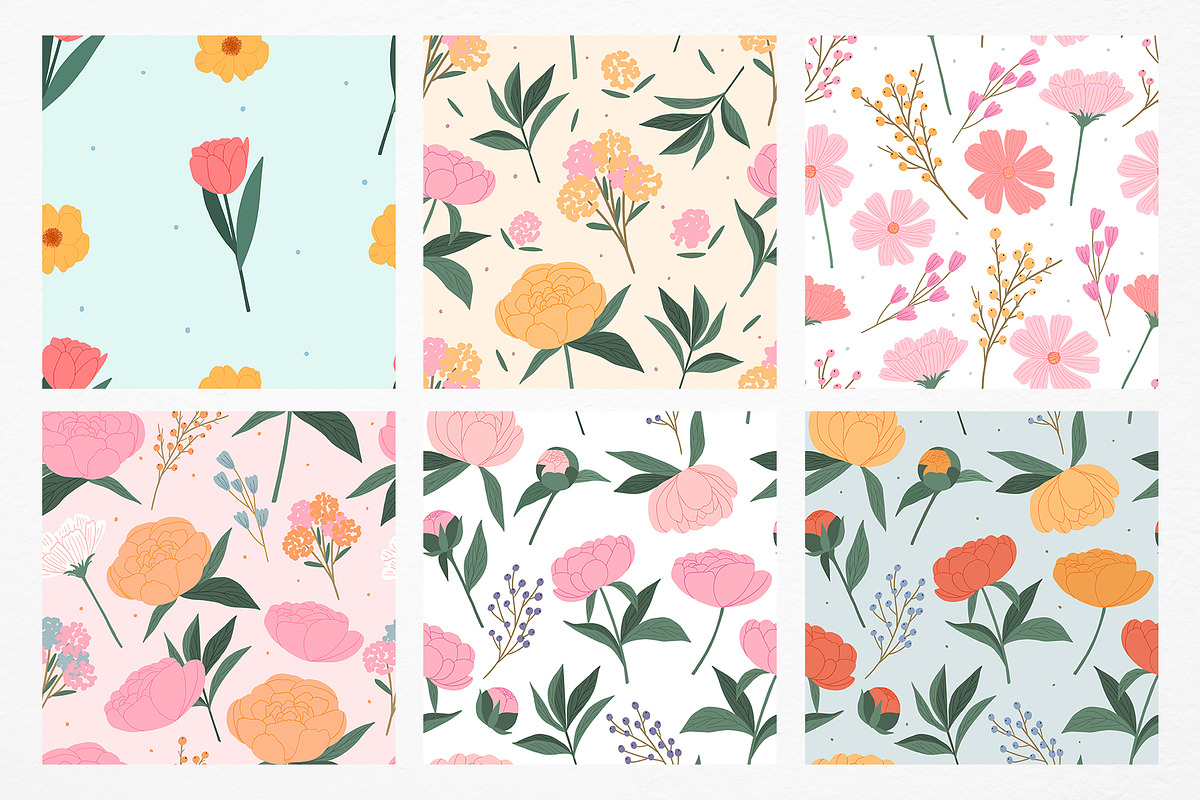 Floral seamless pattern, a Pattern Graphic by hanifa_design (Photo 2 of 8)