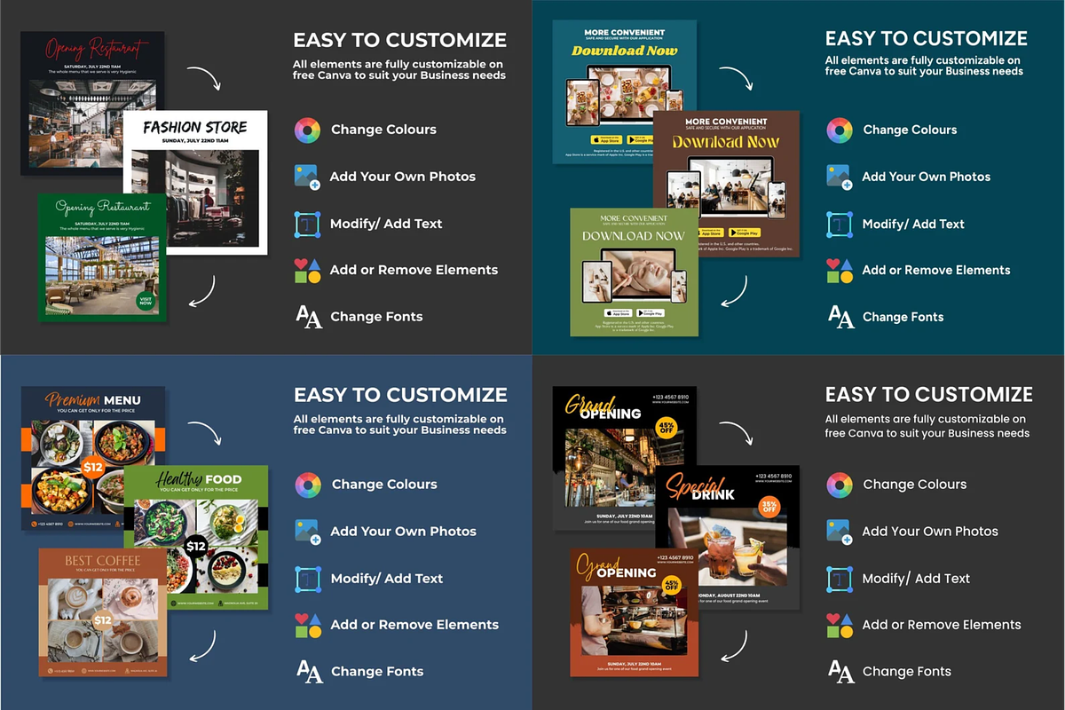 Design Bundle Restaurant Template, a Social Media Template by IXIVENCI STUDIO (Photo 11 of 13)