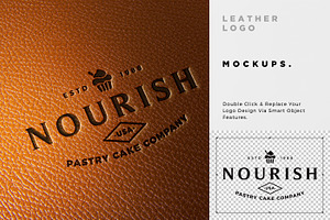 Leather Branding Logo Mockups