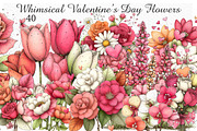 Whimsical Valentine’s Day Flowers, an Illustration by Craft Nest (Thumbnail 1 of 11)