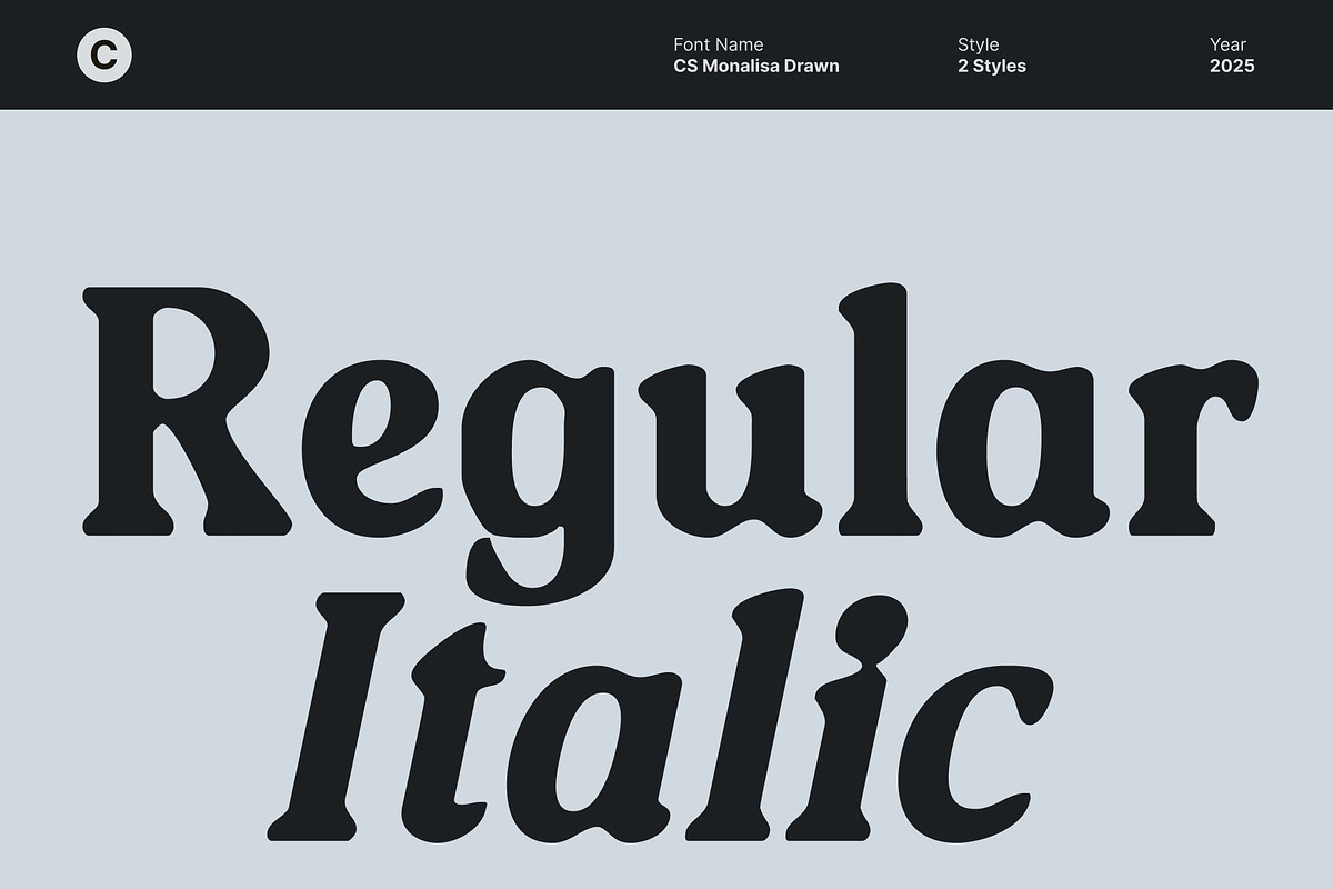 CS Monalisa Drawn, a Serif Font by Craft Supply Co. (Photo 4 of 8)