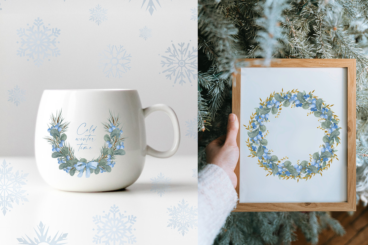 Cold winter.Watercolor Christmas Set, a Seasonal Illustration by Ooh Lily (Photo 14 of 20)