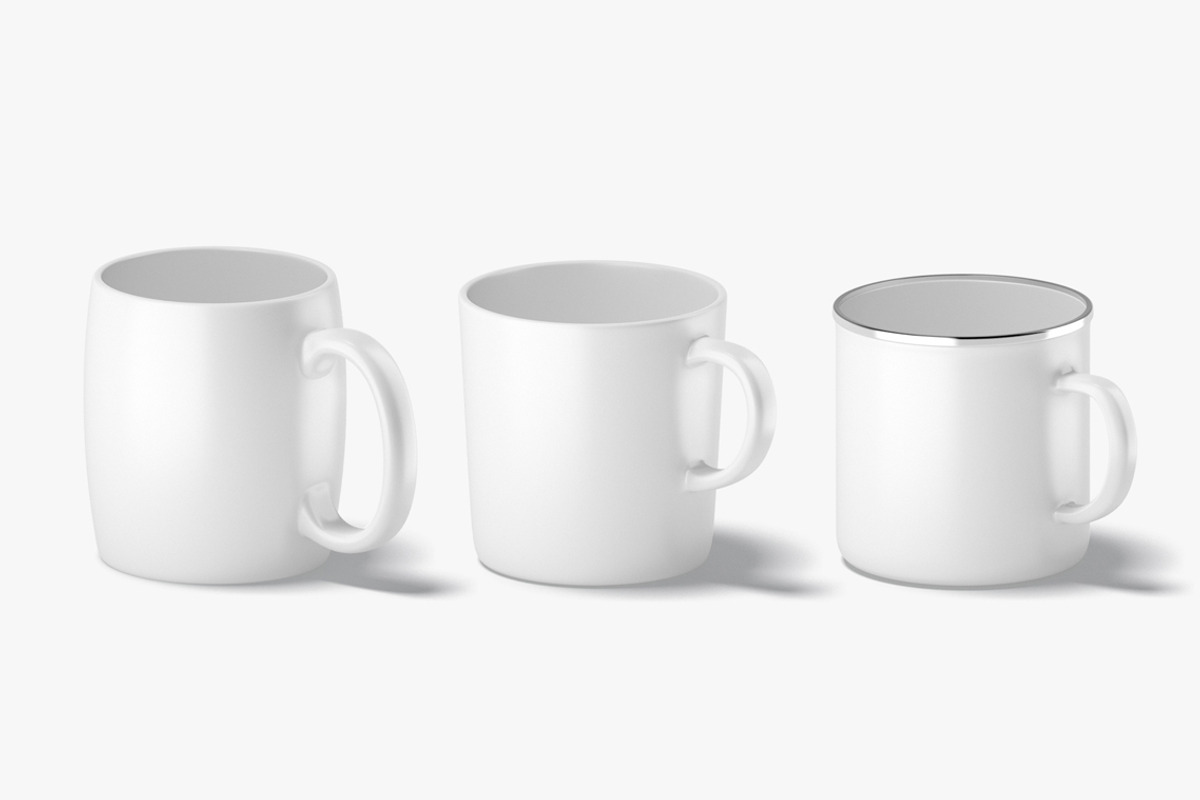 18 Ceramic Mugs 3D Model, an Object 3D Model by rebrandy