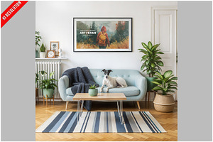 Dark Moody Wall Frame Mockup, a Product Mockup by Bruno's Shop