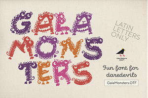 Gala Monsters Cute Display Font