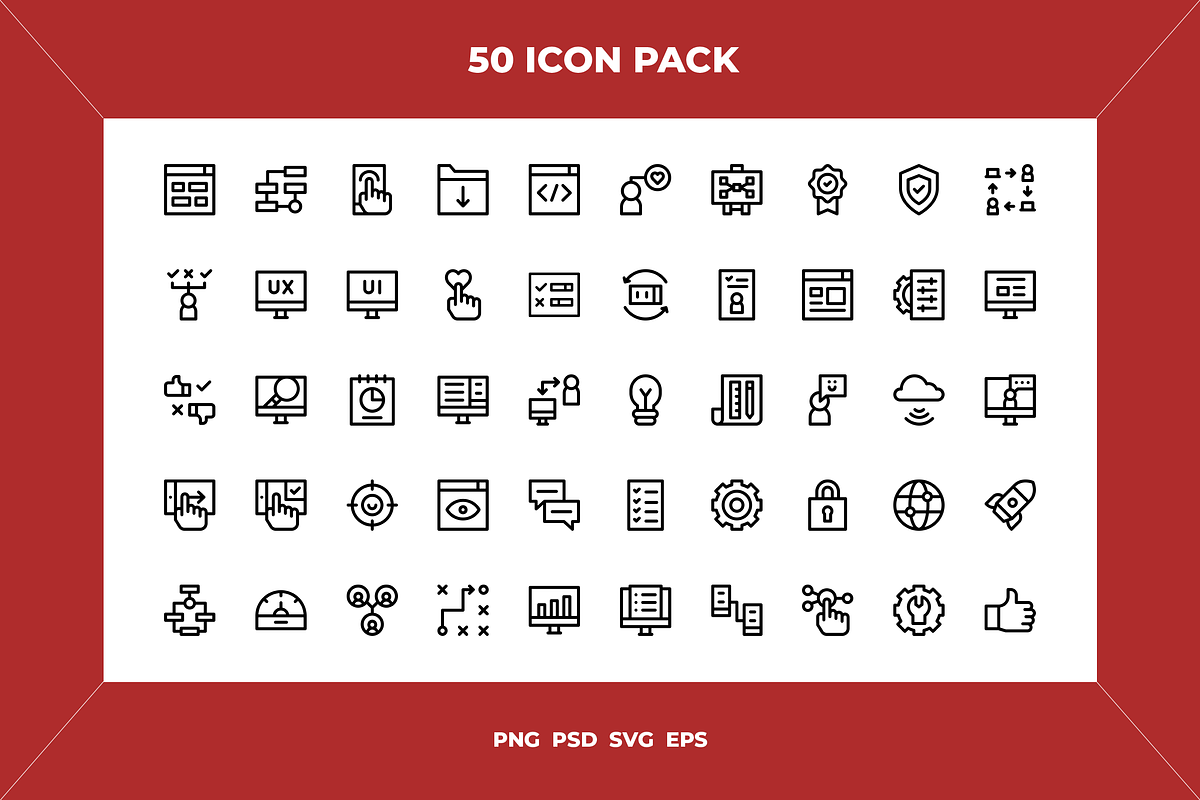 User experience icons, an Outline Icon by Wencory (Photo 1 of 2)