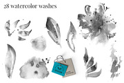 Black Ink Flowers and Watercolor, an Illustration by WBS Design (Thumbnail 10 of 26)