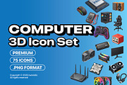 Computer 3D Icons set PREMIUM, an Icon by Iwanistic (Thumbnail 1 of 6)