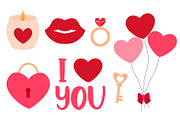 Valentine's day clipart, an Illustration by IrinaShishkova (Thumbnail 5 of 7)