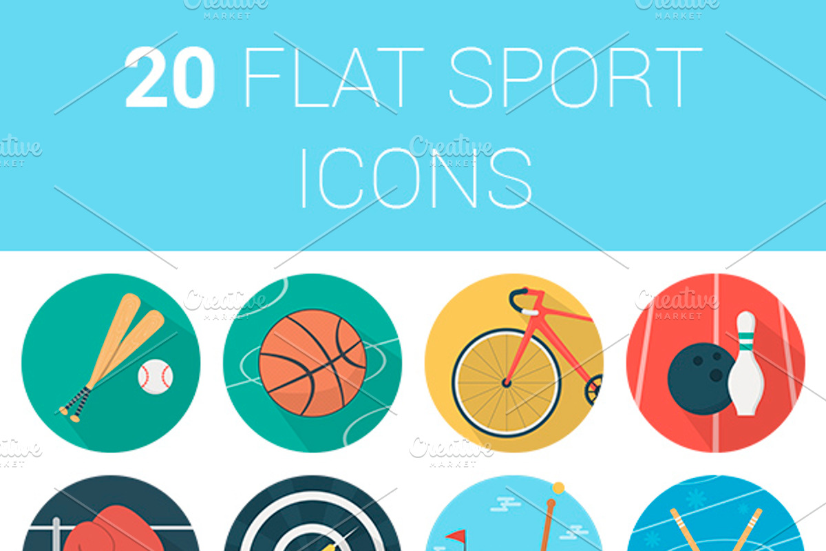 Flat Sport Icons Set, an Icon by ArtStyles (Photo 2 of 2)