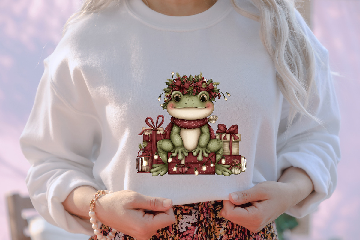 Cute Cartoon Christmas Frogs Clipart, an Illustration by designcity5 (Photo 4 of 5)