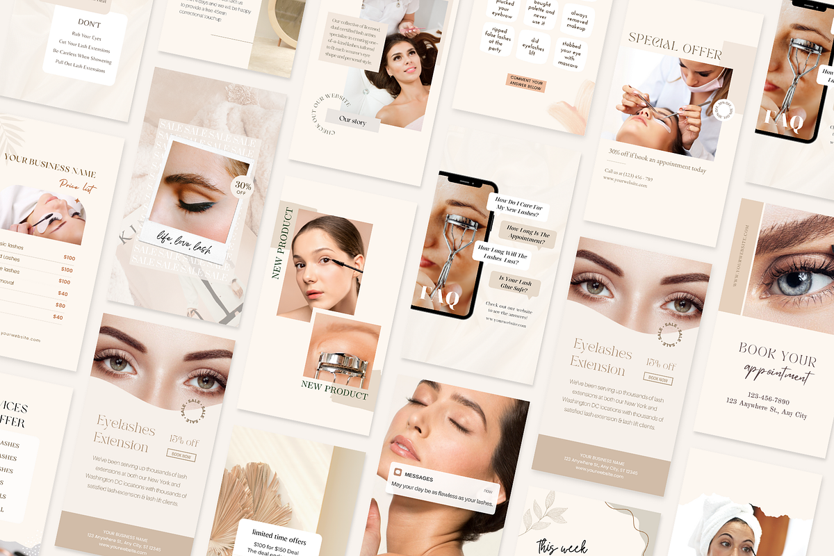 Eye Lashes Instagram Story Templates, a Social Media Template by ShopRShop (Photo 6 of 9)