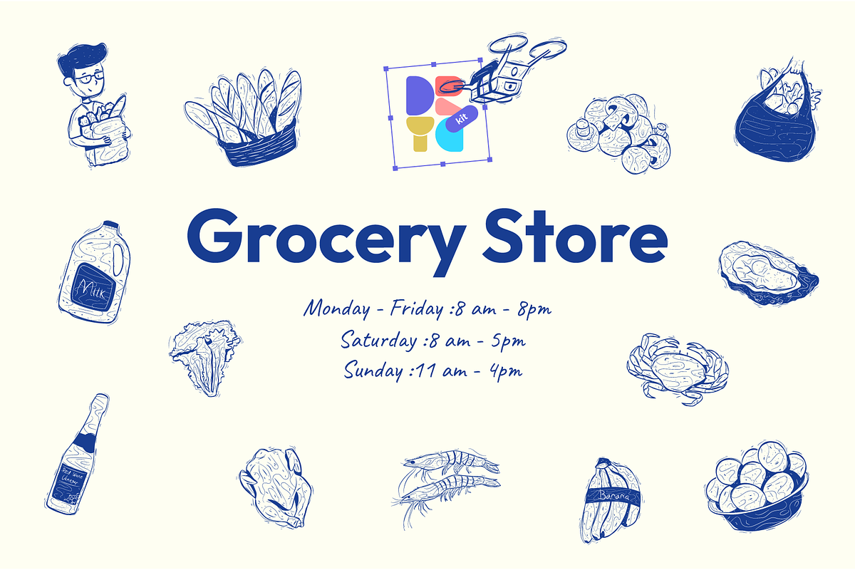 38 Illustration | Grocery Store, a Food Illustration by Directico Design Kit (Photo 4 of 11)