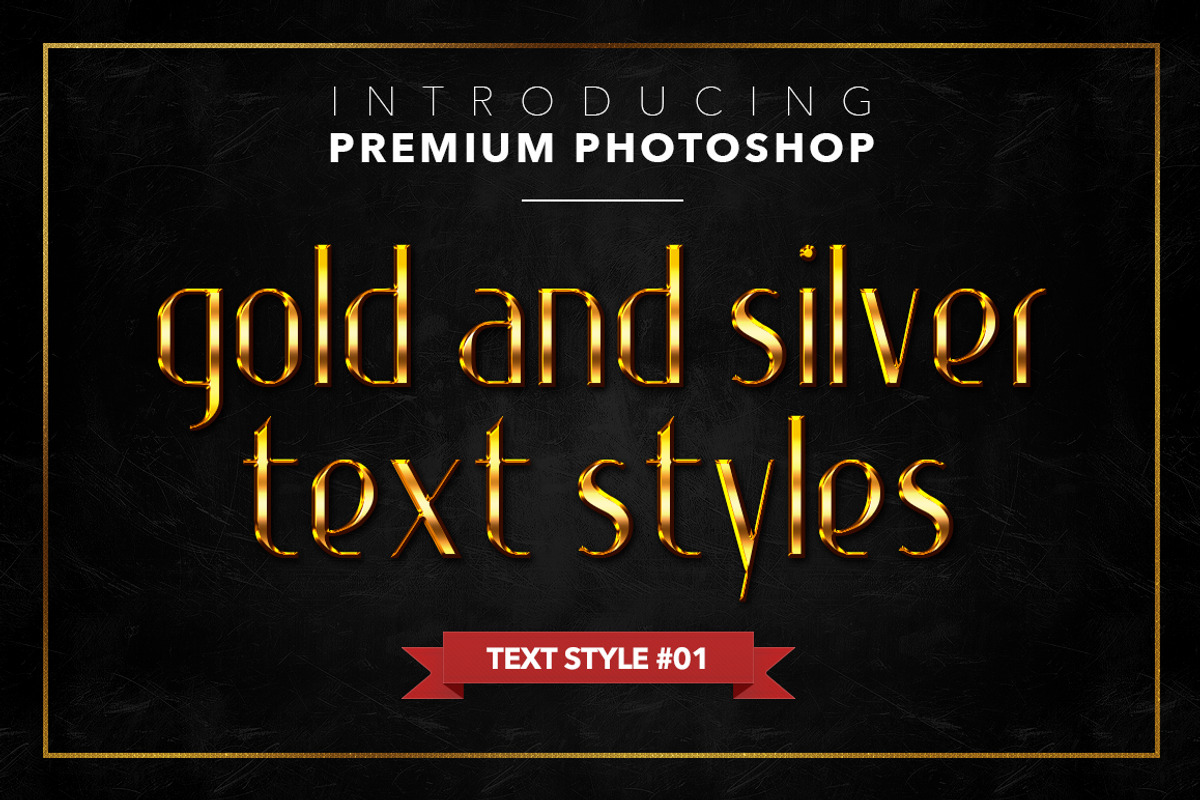 Gold & Silver #1 - 20 Text Styles, a Layer Style Add-On by Jonas Stensgaard (Photo 2 of 23)