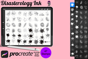 Splash Splatter Marks Set 4 Stamps