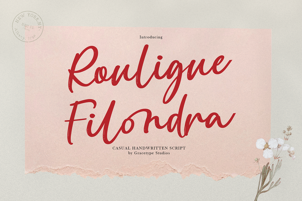 Rouligue Filondra Casual Handwritten, a Script Font by gracetype_studio (Photo 1 of 12)