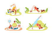 Yoga with pets set, a Sport Illustration by Good Studio (Thumbnail 4 of 5)
