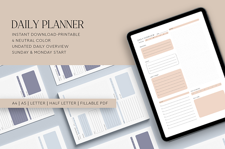 Printable & Digital Daily Planner