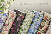 Floral Seamless Patterns + Cliparts, a Pattern Graphic by Olya Creative (Thumbnail 1 of 20)