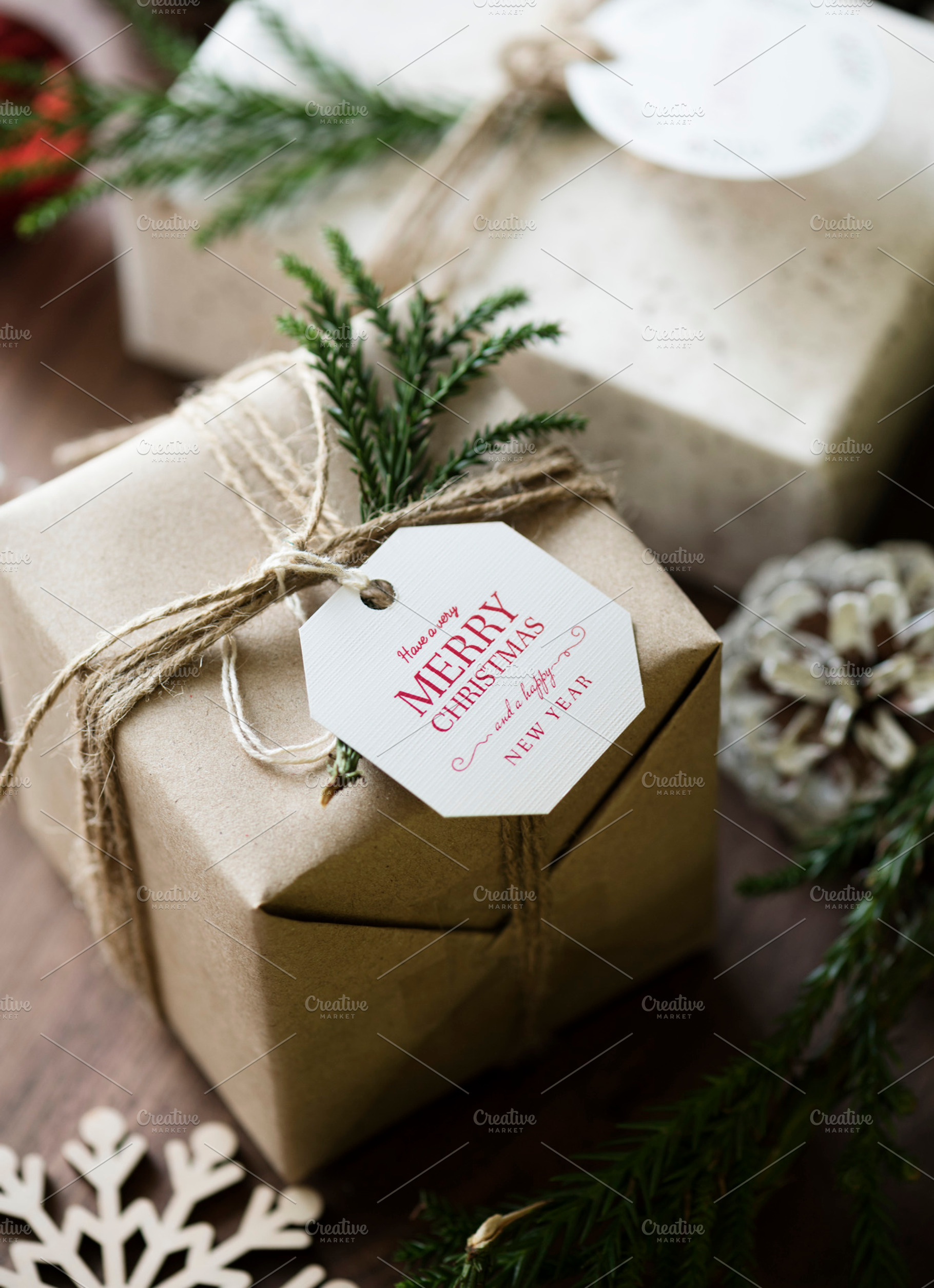 Christmas concept featuring box, card, and celebrate, a Holiday Photo by rawpixel