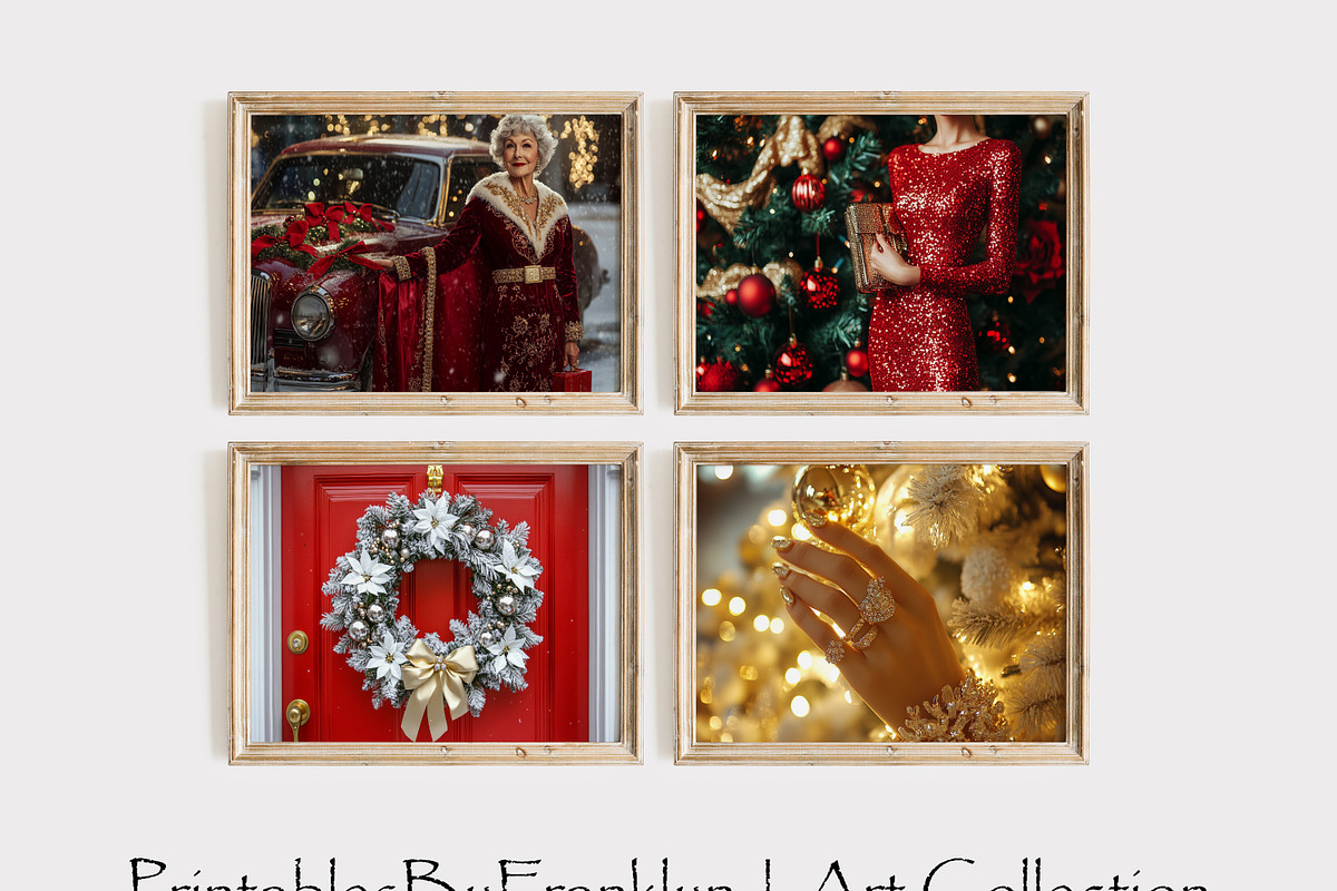 Glamour Fashion Christmas Art Set, a Holiday Photo by PrintablesByFranklyn (Photo 3 of 7)