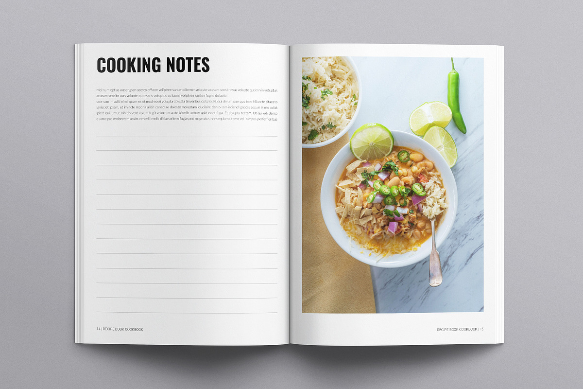 Cookbook Recipe Book Template, a Brochure Template by E-Type (Photo 6 of 7)