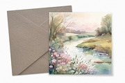 Summer River Digital Watercolors, a Texture Graphic by rileyBgraphics (Thumbnail 3 of 5)