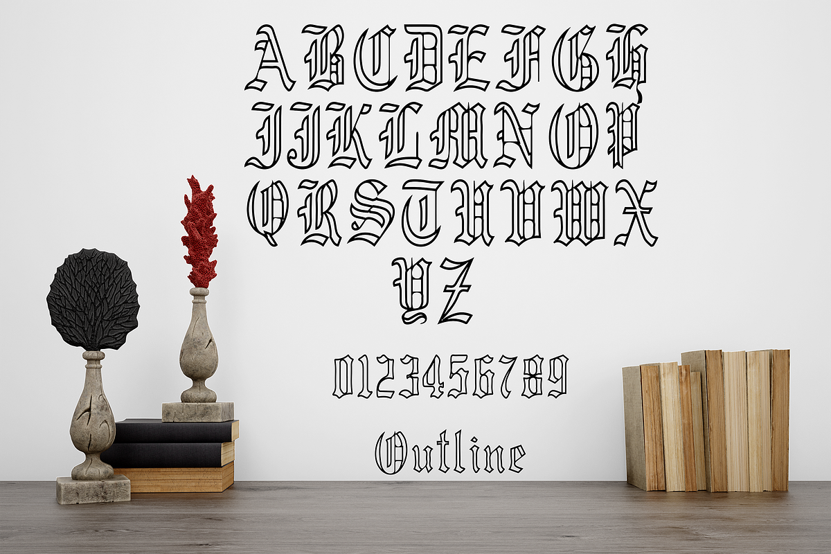 Obssidian, a Blackletter Font by Dz Akali (Photo 10 of 10)