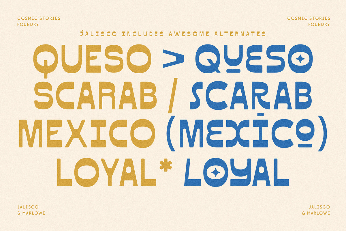 Jalisco & Marlowe Display Font Duo, a Font by CarmineType (Photo 12 of 17)