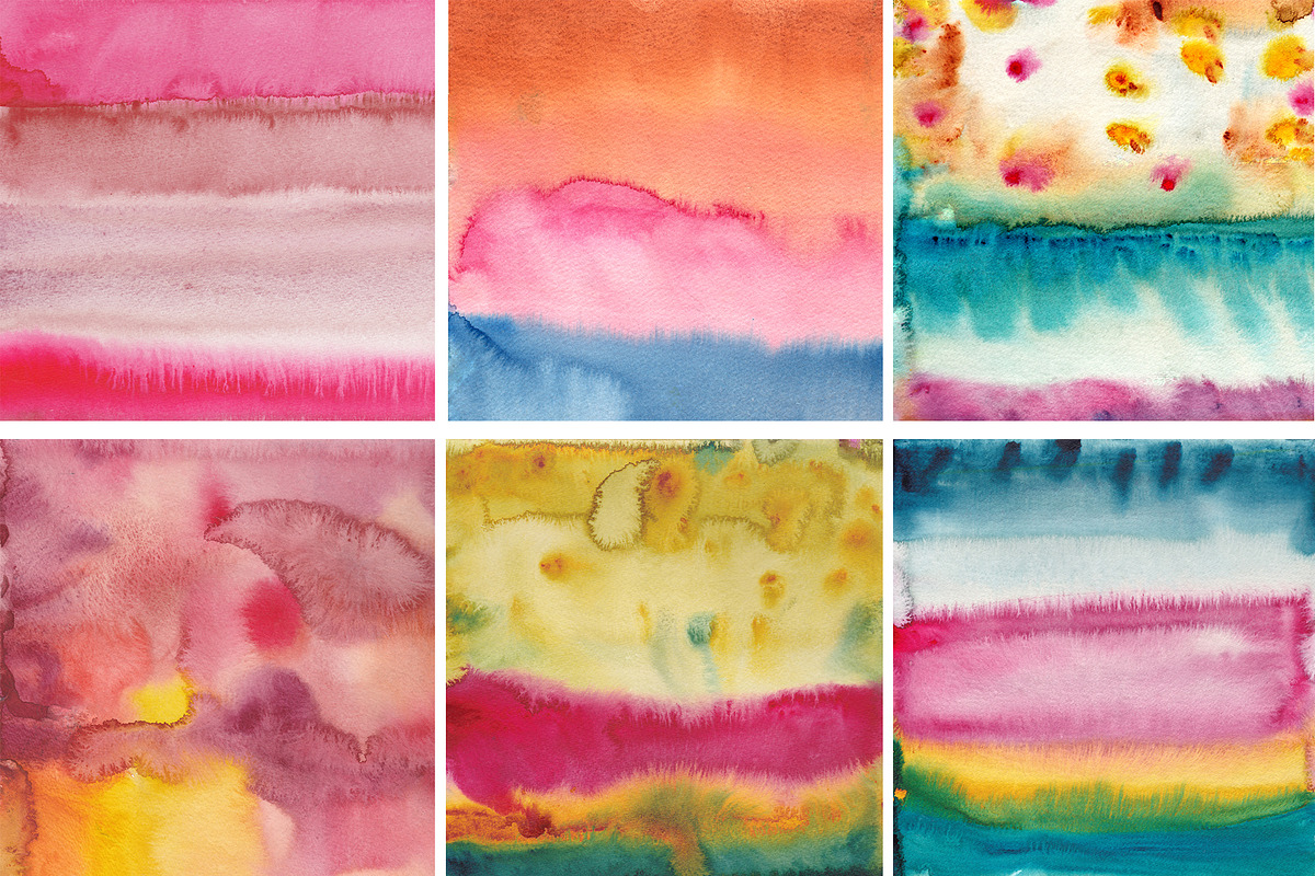 25  Abstract Watercolor Backgrounds, a Texture Graphic by Sweet Fig (Photo 4 of 10)