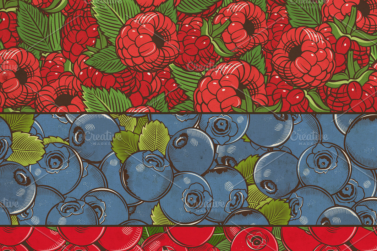 Fruits & Vegetables Vintage Patterns, a Pattern Graphic by ConceptCafe (Photo 4 of 5)