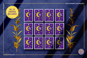 12 Astrology Zodiac Moon Sign Lunar