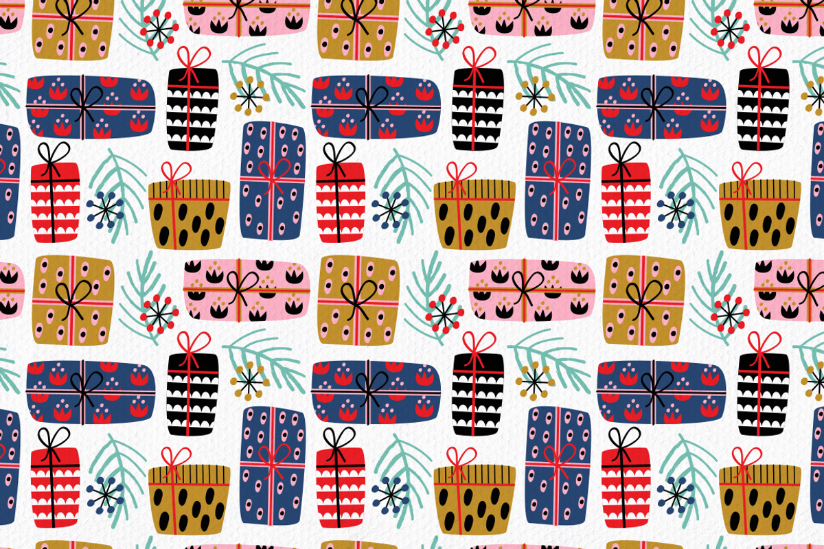 Christmas decorations pattern set, a Pattern Graphic by NataKa (Photo 11 of 15)