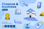Finance & Business 3D Icons, an Object 3D Model by Azam Creative (Thumbnail 1 of 5)