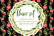 Watercolor set Wildflowers, a Texture Graphic by Antikva17 (Thumbnail 1 of 4)