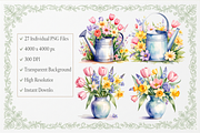 Watercolor Spring Flowers Collection, an Illustration by Print Haven (Thumbnail 4 of 6)