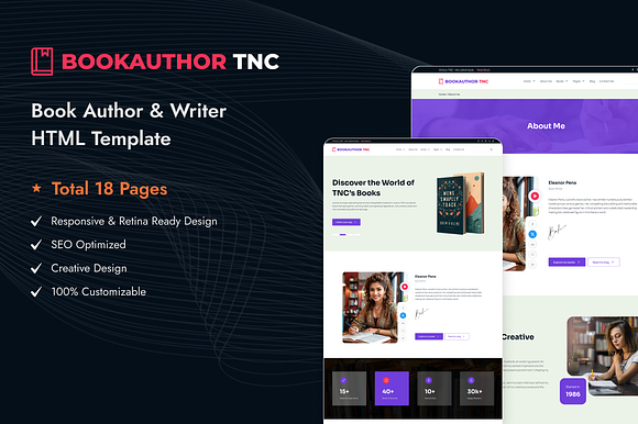BookAuthor TNC, Author Web Template preview 6