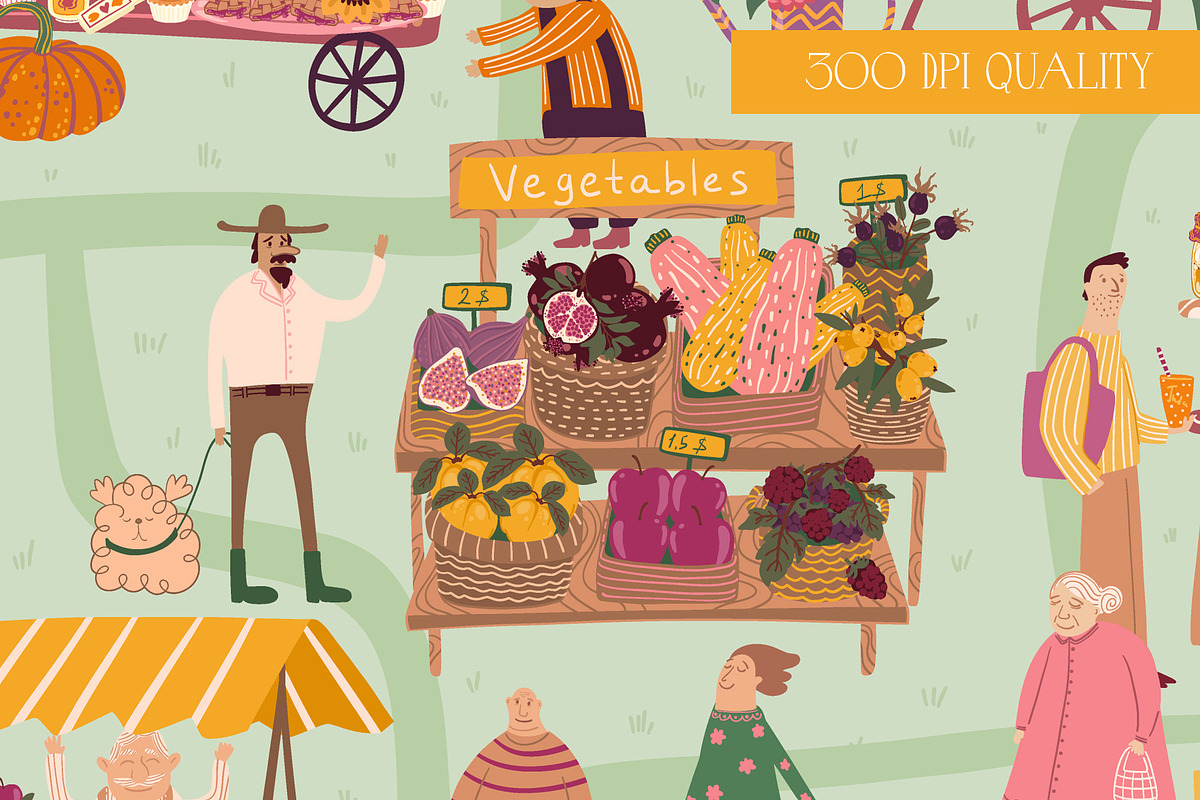 Autumn farm market patterns, a Pattern Graphic by Carpet Tapete Pretzel (Photo 2 of 14)