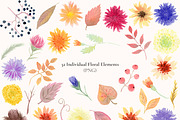 Autumn Watercolor Clipart & Patterns, a Decorative Illustration by Nadia Semyroz (Thumbnail 2 of 19)