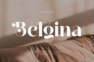 Belgina | Modern Unique Serif, a Serif Font by Typoraith Co