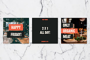 Burger & Restaurant Social Media Kit, a Social Media Template by Design District (Thumbnail 3 of 5)