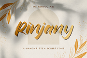 Rinjany - Textured Brush Font, a Script Font by StringLabs (Thumbnail 1 of 11)