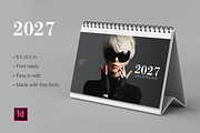 2027 Desk CALENDAR InDesign Template, a Stationery Template by R-studio (Thumbnail 1 of 6)