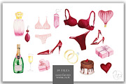 Love, Love, Love - Watercolor Set, an Illustration by Jeanina Vlad (Thumbnail 2 of 9)