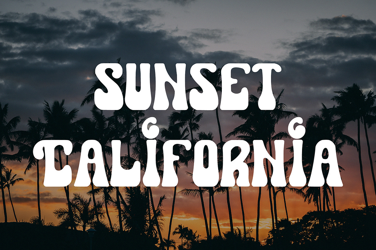 SundayNoon-Groovy Retro Display Font, a Symbol Font by AQR Studio (Photo 7 of 9)