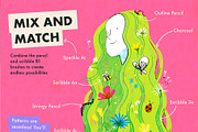 Illustration Brush Pack, a Brush Add-On by LydiahillIlustration (Thumbnail 4 of 9)